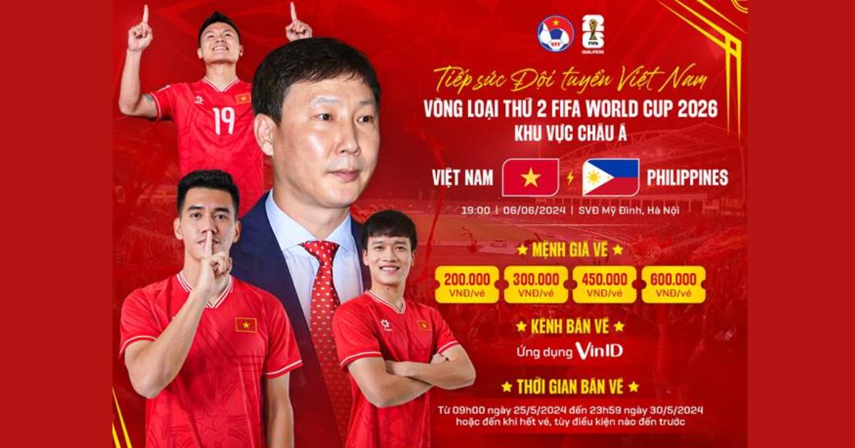 HLV Kim Sang Sik Hướng Dẫn NHM Mua Vé World Cup 2026 Trên Ứng Dụng VinID